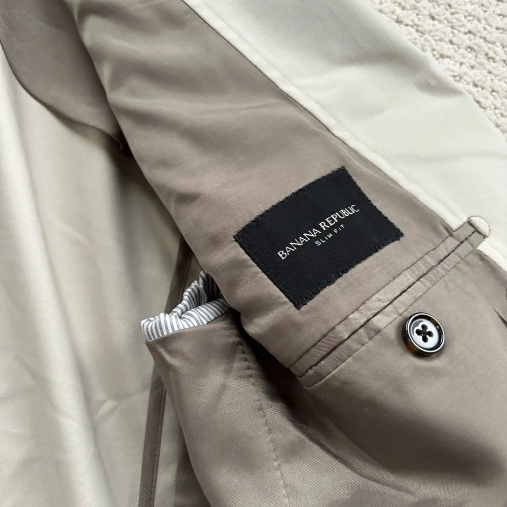 Banana republic tan men’s suit jacket blazer
